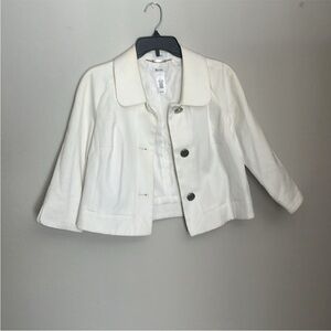 M Liz & co white spring jacket with wear